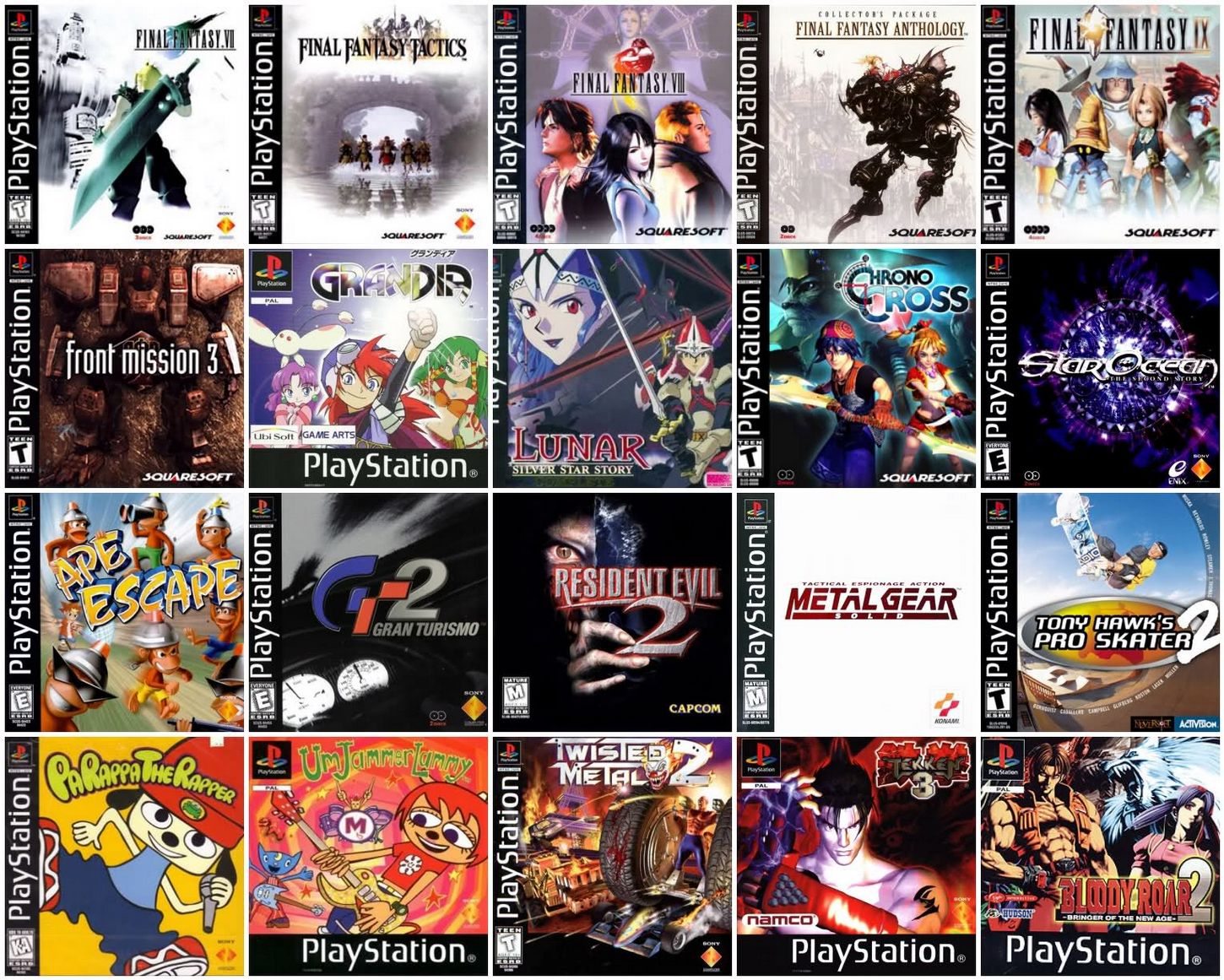 Los 10 mejores videojuegos de PS1 de todos los tiempos
